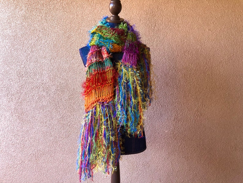 Rainbow Scarf Ready to Ship Gift Rainbow Wrap with Multicolor | Etsy