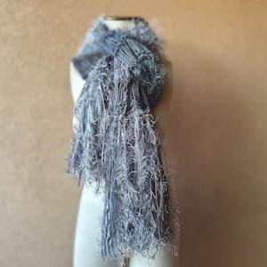 Grey Scarf Gift-for-Her Large Scarf Gift for Woman Fashion Accessories Scarf with Fringe Sparkles