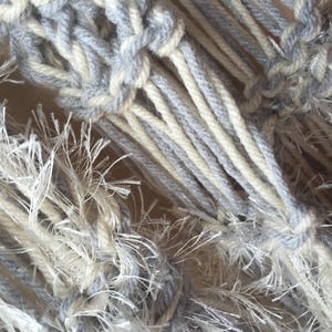 Light Grey Scarf Silver Gray and Ivory off White Scarf Handmade ...