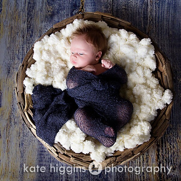 Puffy White Newborn Prop Baby Blanket for Photography Prop, Fluffy Texture Photo Prop