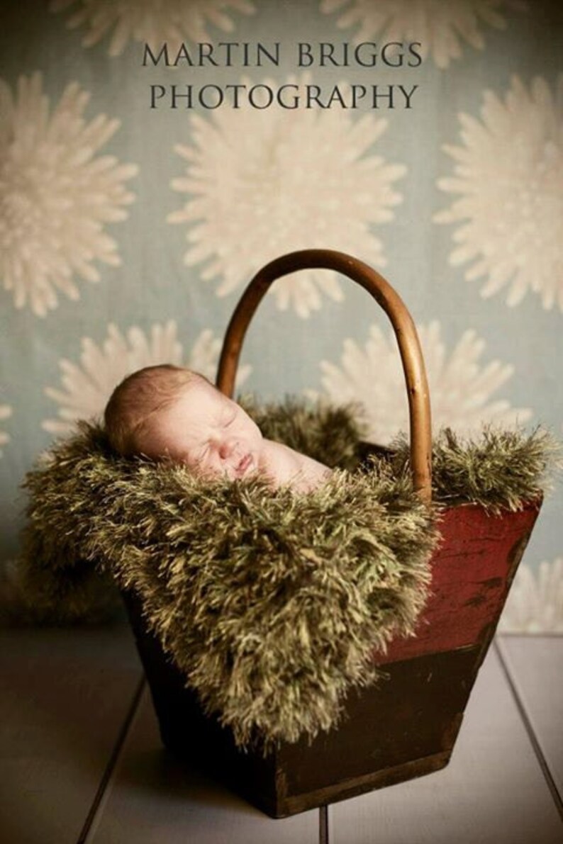 Green Moss Baby Blanket Newborn Photo Prop Blanket Looks Like Etsy