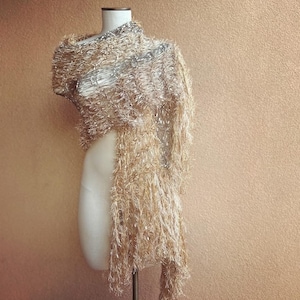 Authentic Stevie Nicks Shawl in GDW Shawl Colors Gold Dust Woman Shawl Gold Shawl with Fringe Designer Stevie Nicks Shawl Contest Winner image 8