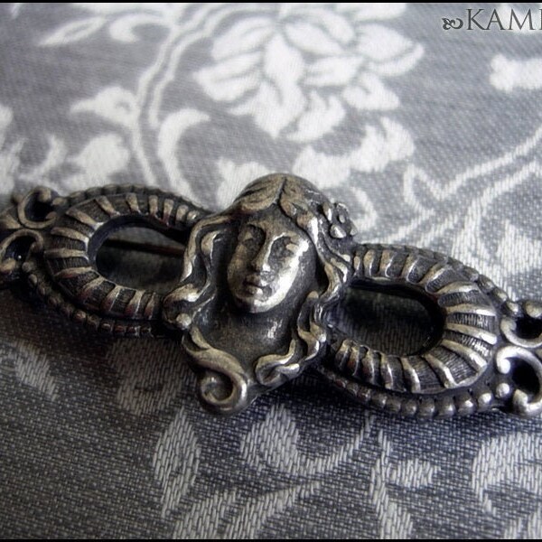 Antiguo pasador de pelo francés Art Nouveau ~ Vintage nunca usado alrededor de 1900 - Se vende individualmente, ¡el último!