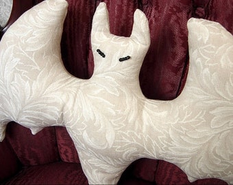 Moonlit Ivory Brocade Bat Pillow Doll by Kambriel ~ Brand New & Ready to Ship!