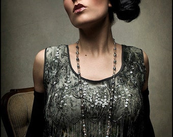 Stormy Weather Dress by Kambriel ~ Shimmering Art Deco Flapper Fringe ~ Brand New & Ready to Ship!