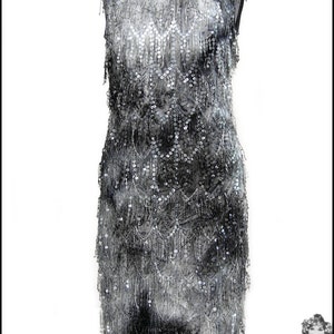 Stormy Weather Dress by Kambriel Shimmering Art Deco Flapper Fringe Brand New & Ready to Ship image 2