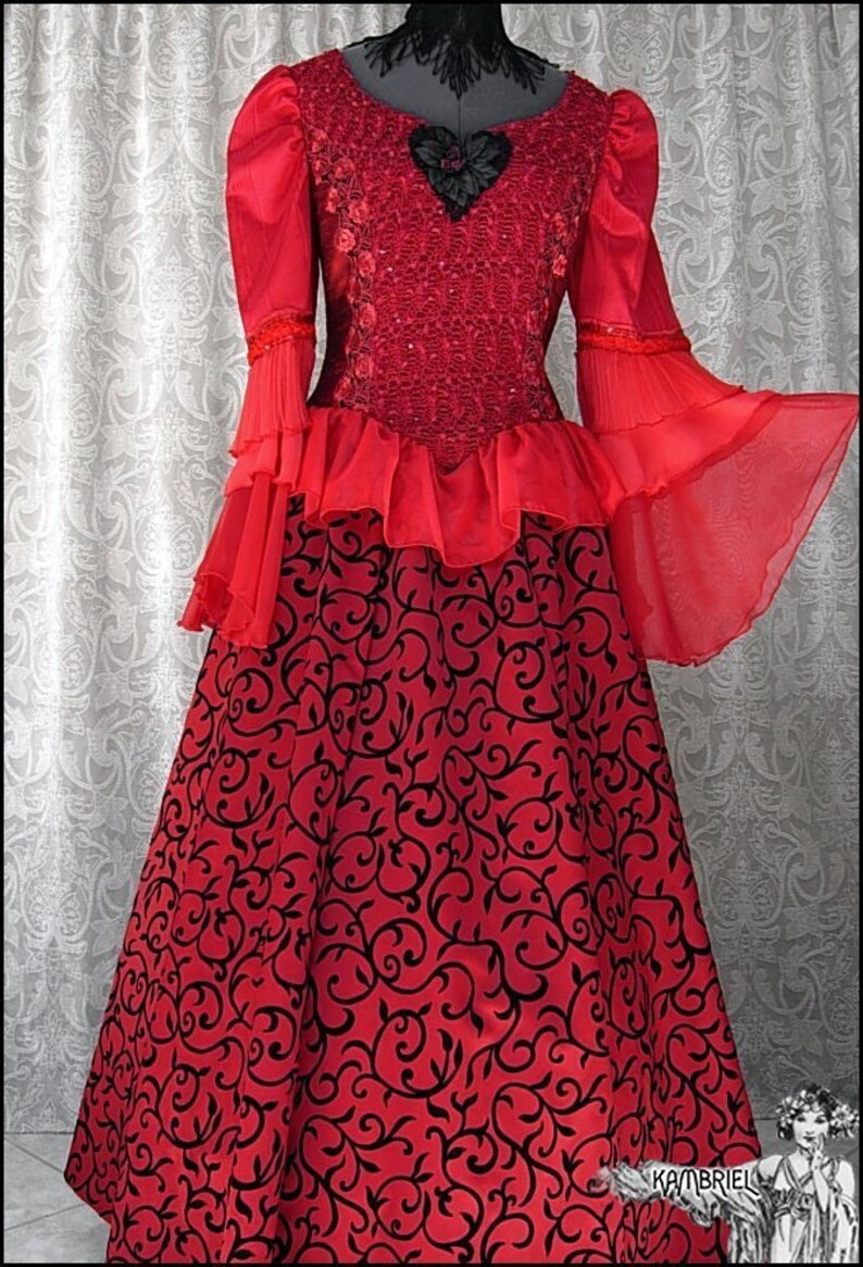 rose red gown