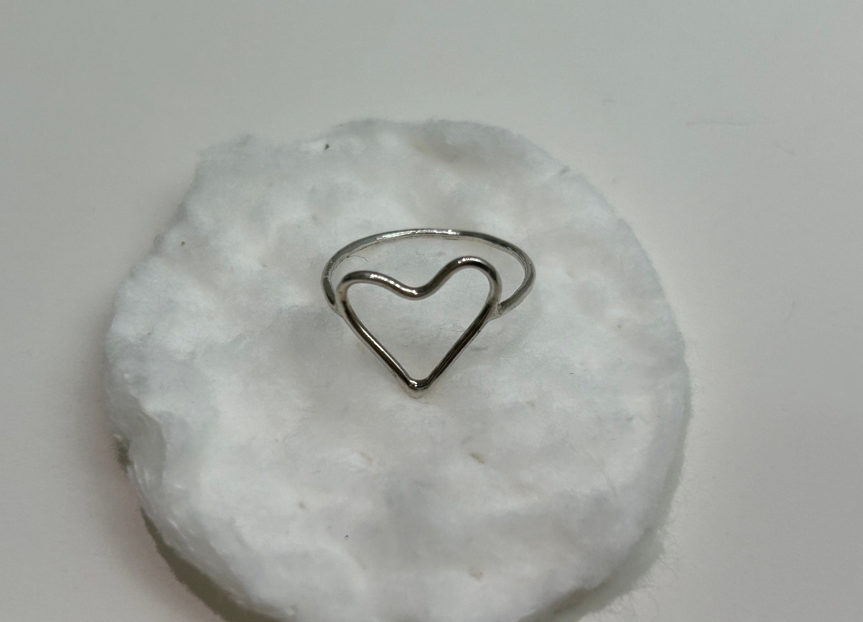 Heart Wire Ring - Etsy