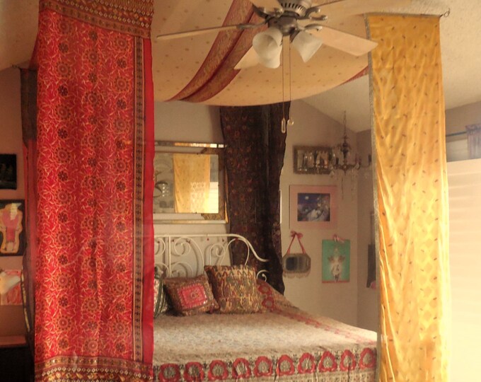 Bohemian Gypsy Bed Canopy Etsy