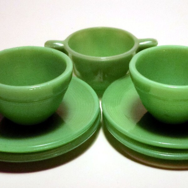 VINTAGE Jadite Children's Tea Set