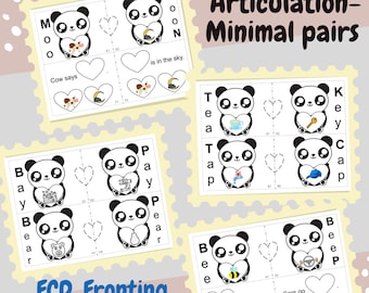 Panda Printable Articulation and Phonology Minimal Pairs, Phonological and Phonemic awareness