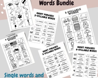 Multisyllabic Words Activity Bundle: Phonics Worksheet (PDF)
