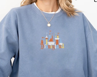 Embroidered Magic Disneyland Sweatshirt, Magic Kingdom Sweater, Disney Family Sweat, Disney Lover Sweat, Disneyland Comfort Colors Sweater