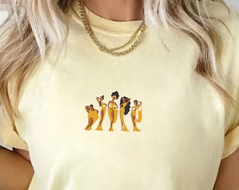 The Muses Embroidered Shirt, Hercules Embroidered T-shirt, Disney World, Disneyland Shirt, Hercules Diva The Muses Retro Shirt, Comfort Tee