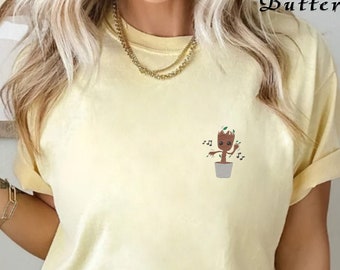 Embroidered Groot Disney Shirt, Baby Groot TShirt, Disney Lover Shirt, Baby Groot Shirt, Disney Family Shirt, Disney Mickey Ears Shirt