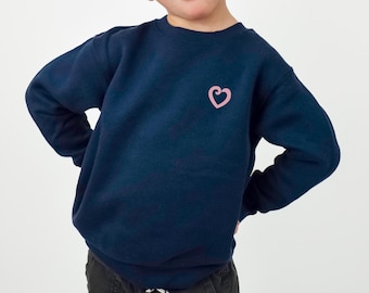 Heart Embroidered Toddler Shirt, Cute Valentine’s Day Onesie, Love Toddler Sweatshirt, Baby Heart Outfit, Cute Toddler Gift