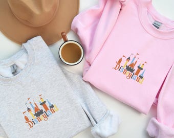 Embroidered Magic Disneyland Sweatshirt, Magic Kingdom Sweater, Disney Family Sweat, Disney Lover Sweat, Disneyland Adventure Sweatshirt