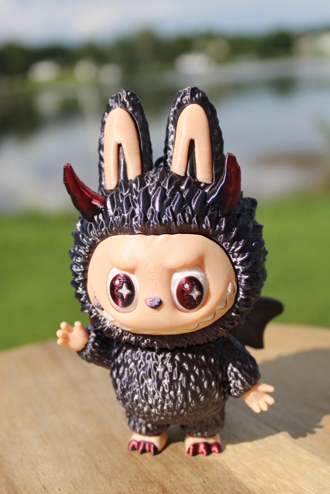 Devil Zimomo Labubu With Moving Eyes | 12” Tall 3D Printed