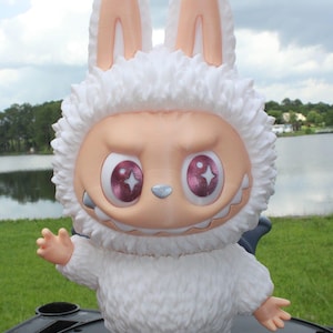 POP MART 58CM The Monsters Labubu ZIMOMO Plush Doll Pink Bow