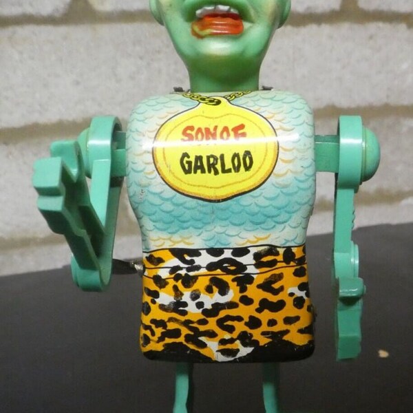 1960s Marx Tin Wind Up Great Son Of Garloo Robot Toy Figure