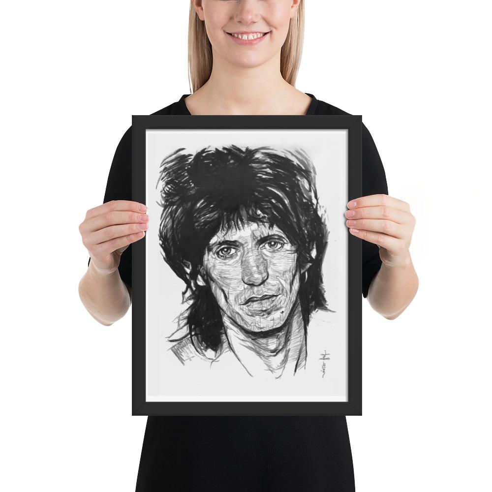 Keith Ink Keith Richards Ink Portrait Print, Rolling Stones Rock Art - Etsy