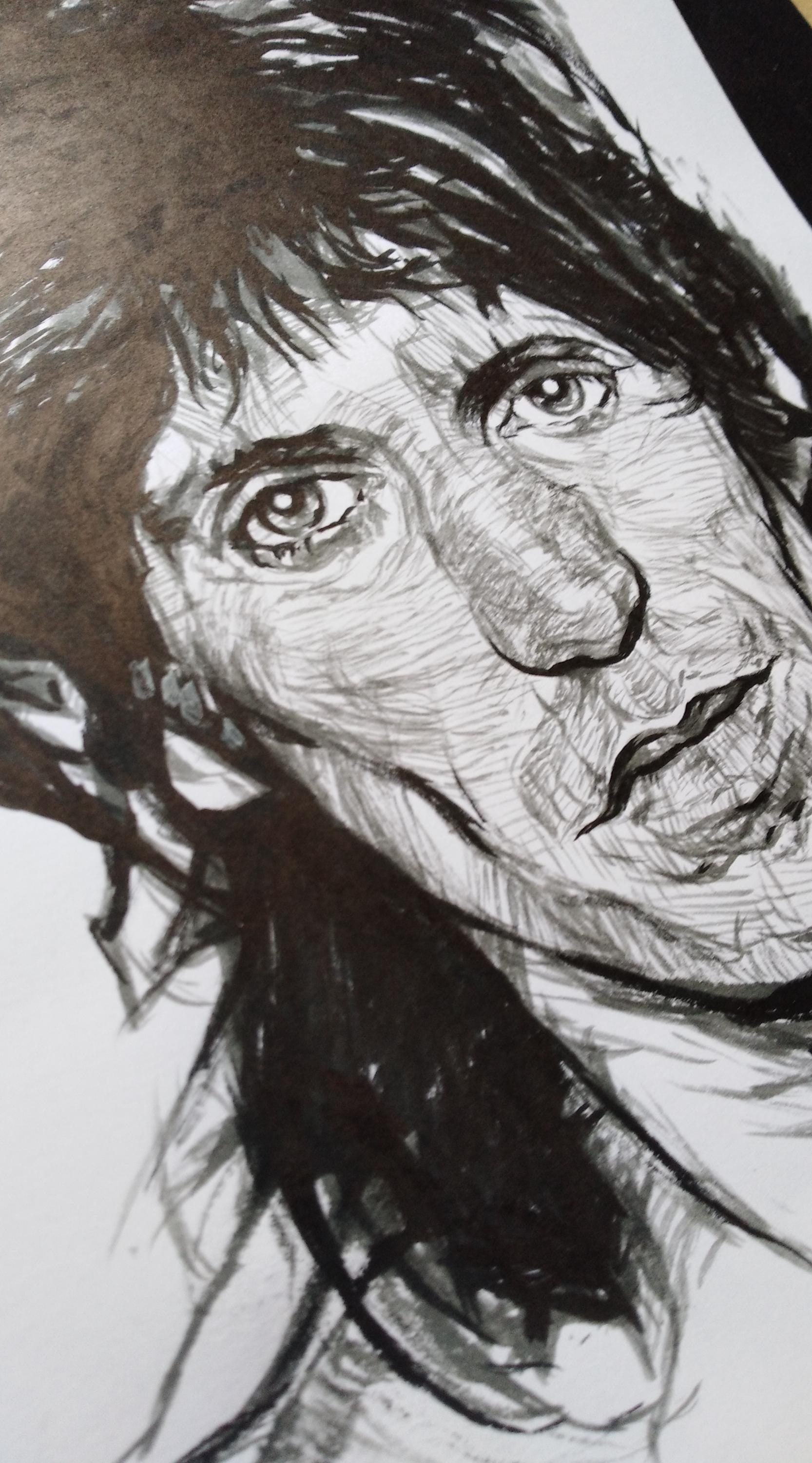 Keith Ink Keith Richards Ink Portrait Print, Rolling Stones Rock Art - Etsy
