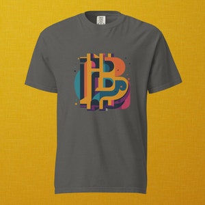 Bitcoin Abstract t-shirt (premium heavyweight cotton, unisex)