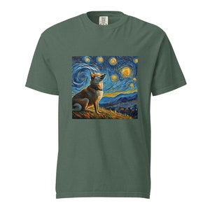 Doge Starry Night t-shirt (premium heavyweight cotton, unisex)