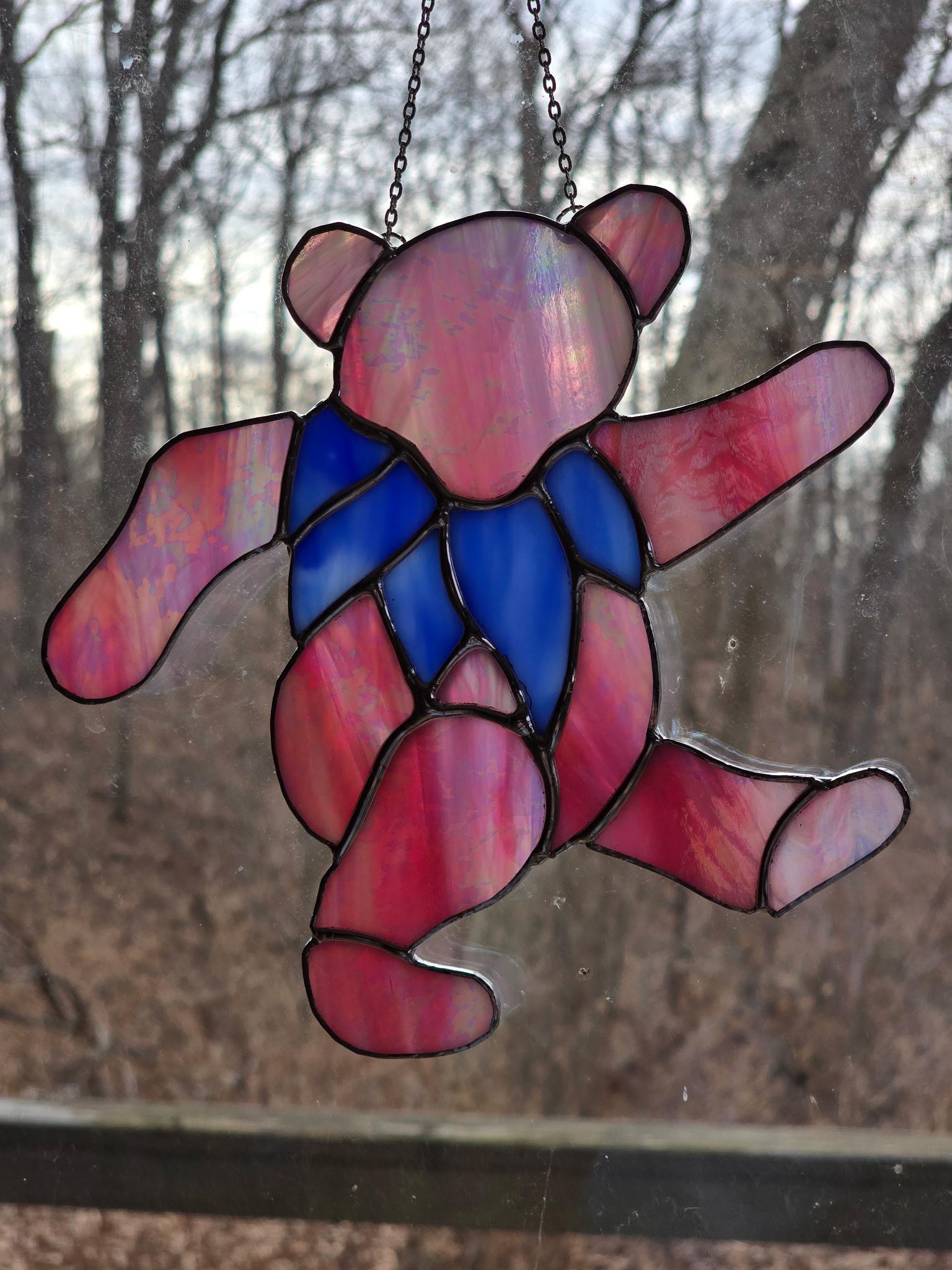 Stained Glass Grateful Dead Bear - Etsy