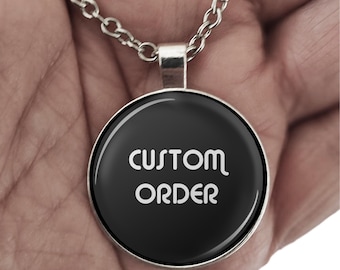 Personalisierte Halskette mit Foto Anhänger, handgemachter Schmuck