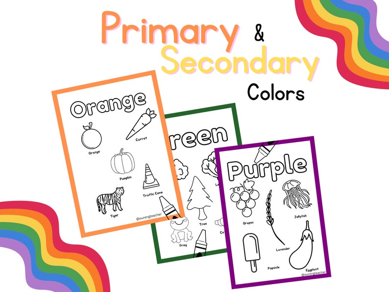 The Colors Book Colors Worksheet Set - Etsy