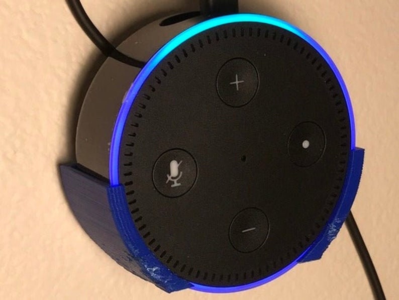 Snap Fit Amazon Echo Dot V2 Wall Mount 3M Smart Home 12 Colors Etsy