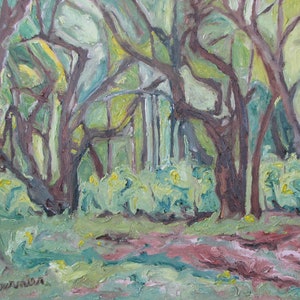 Landscape Painting, Original Painting, Apple Tree Painting, Outdoor Painting, Impressionist Painting, Fournier, &quot;The Old Orchard&quot;, 16x20
