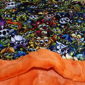 Snuggle Sack- Pouch for Guinea Pig, chinchilla, rat, ball python - Whimsical print with coordinating Minky fur lining - 11&quot; x 12&quot;
