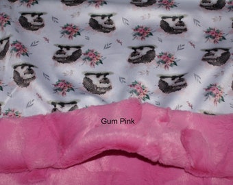 Snuggle Sack -Hedgehog Blanket - Blanket and Snuggle Sack Set  - Miniature Whimsical Hedgehog Print