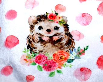 Hedgehog Snuggle Sack, Floral Hedgehog Pouch - 9" x 9"