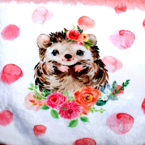 Hedgehog Snuggle Sack, Floral Hedgehog Pouch - 9" x 9"