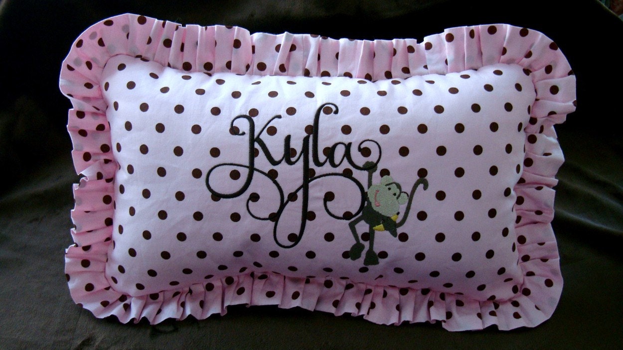 Baby Pillow Embroidered Pillow Personalized Pillow 12 x Etsy