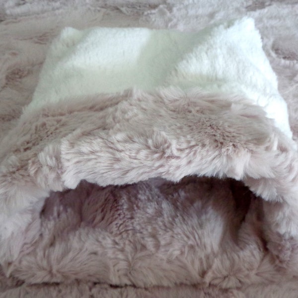 Ultimate Luxury Cuddle Hedgehog - Snuggle Sack- Pouch for Hedgehog - Rosewater w/Rosewater Frost - 9"x9"