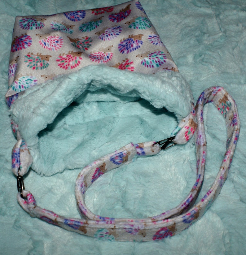 Hedgehog Snuggle Sack W/loops W/ Matching Strap Hardware Etsy
