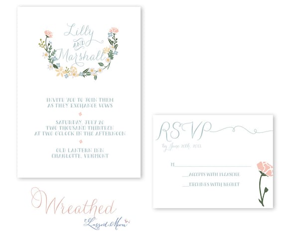 Items similar to Printable Wedding Invitations- Wedding Invitations ...