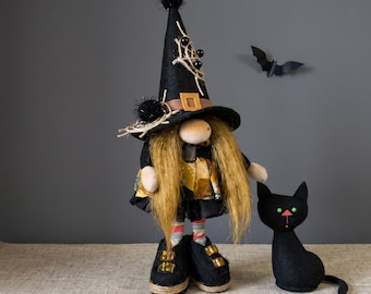Gnome Witch Lucy and Black Cat Sewing Pattern (PDF)