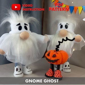 PDF-mönster för Gnome-spöke: DIY Halloween-dekoration + video