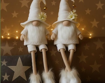 Patrón de costura PDF de gnomo elfo blanco: decoración escandinava DIY