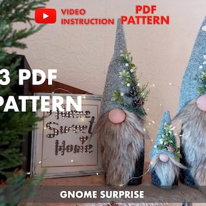 Padrão de Costura de Gnomo Surpresa: Gnomos Escandinavos de Natal de Inverno (Padrão em PDF)