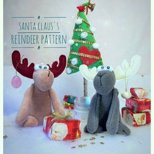 Reindeer & Christmas Tree Ornament Sewing Pattern (PDF)