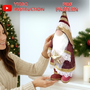 Christmas Gnome PDF Pattern: Holiday Coloring Cards Bonus