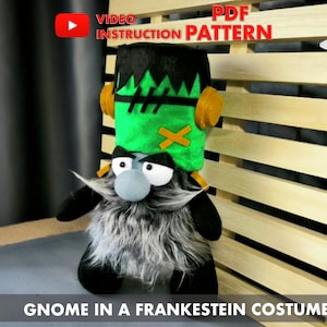 Frankenstein Gnome Costume PDF Pattern: DIY Halloween Decor