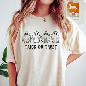 Trick or Treat SVG PNG, Cute Ghost Png, Spooky Vibes Svg, Halloween Png, Funny Halloween Svg, Sublimation Designs