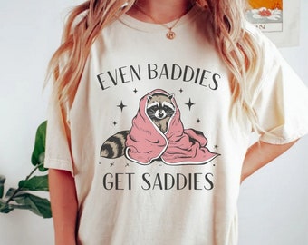 Zelfs slechteriken worden verdrietig png, meme png, geestelijke gezondheid png, angst png, wasbeergezicht png, boujee png, grappig png-ontwerp, digitale download